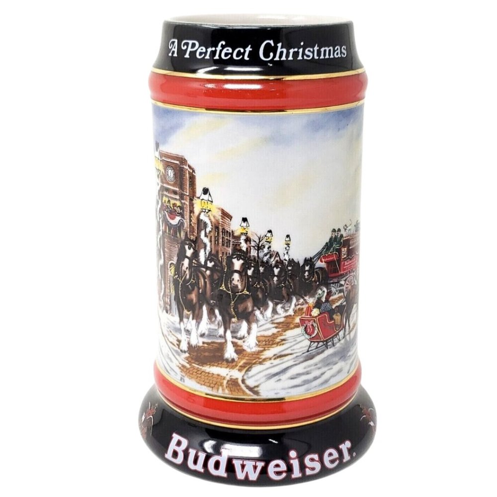 Budweiser Anheuser-Busch 1992 Holiday Collectible Stein Perfect Christmas